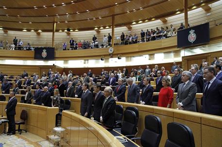 25/11/2014. Rajoy interviene en la sesión de control en el Senado. El presidente del Gobierno, Mariano Rajoy, junto al resto de los senadore...